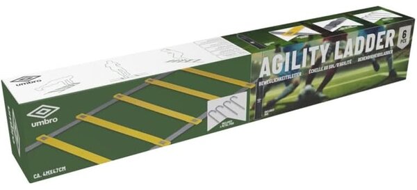 Scala Agility di Coordinazione per Calcio Scaletta Allenamento di Agilità 4 M Grigio e Giallo