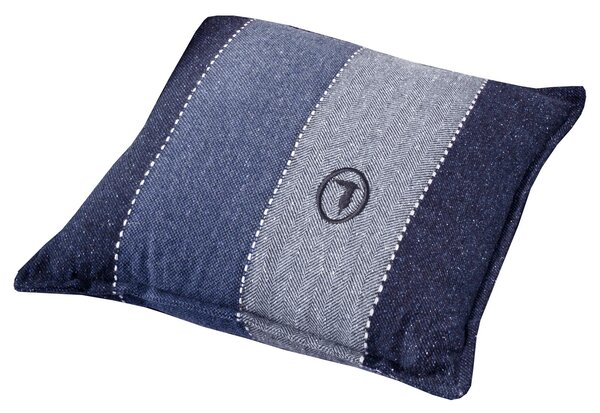 Cuscino D'arredo In Tinto In Filo New-tweed-trussardi 40x40 Trussardi Geometrico Blu Caleffi