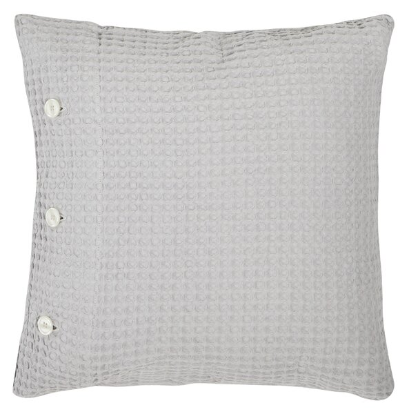 Cuscino D'arredo In Nido D'ape Stone 45x45 Bellora Continuat. Tinta Unita Grigio Caleffi