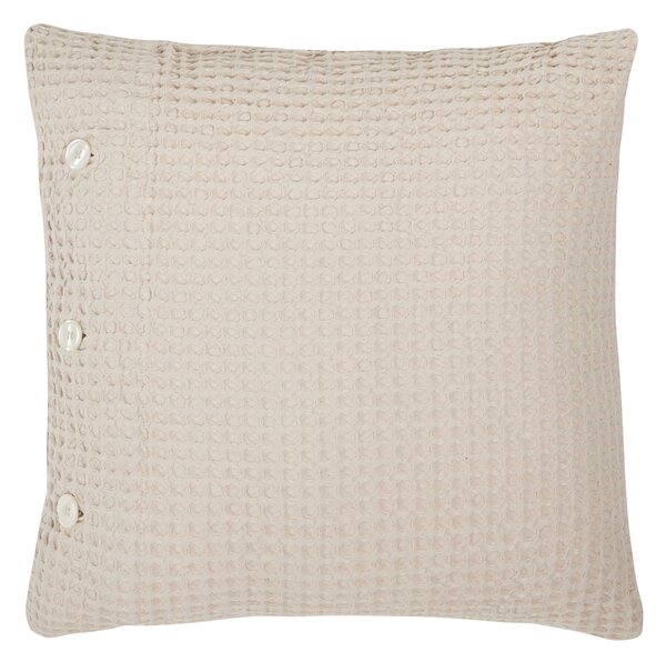 Cuscino D'arredo In Nido D'ape Stone 45x45 Bellora Continuat. Tinta Unita Sabbia Caleffi