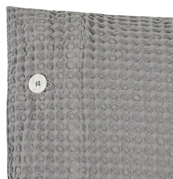 Cuscino D'arredo In Nido D'ape Stone 45x45 Bellora Continuat. Tinta Unita Antracite Caleffi