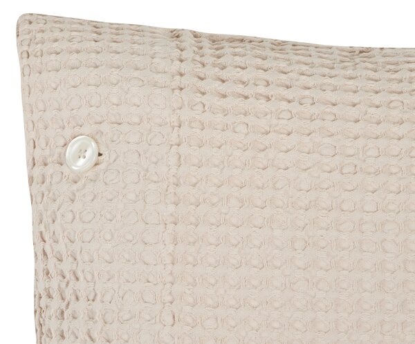 Cuscino D'arredo In Nido D'ape Stone 45x45 Bellora Continuat. Tinta Unita Sabbia Caleffi