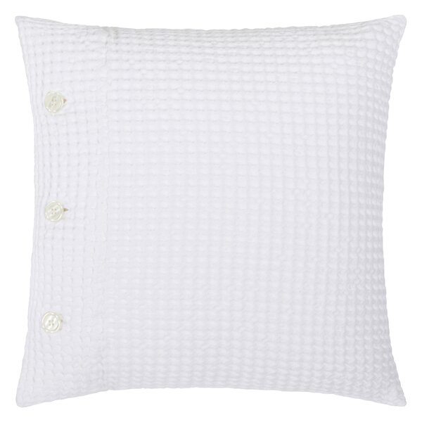Cuscino D'arredo In Nido D'ape Stone 45x45 Bellora Continuat. Tinta Unita Bianco Caleffi
