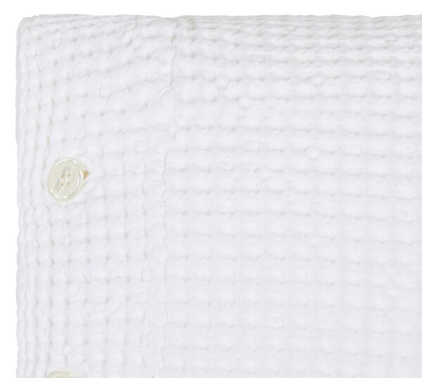 Cuscino D'arredo In Nido D'ape Stone 45x45 Bellora Continuat. Tinta Unita Bianco Caleffi