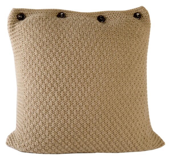 Cuscino D'arredo In Maglia Fantasy-stitch 50x50 Trussardi Geometrico Sabbia Caleffi