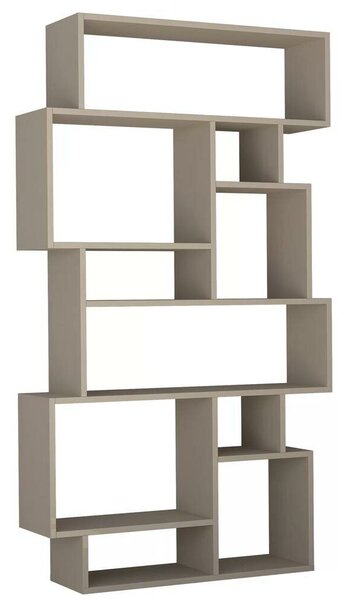 Libreria Moderna 168x96x25 cm Scaffale 8 Ripiani in MDF Tortora