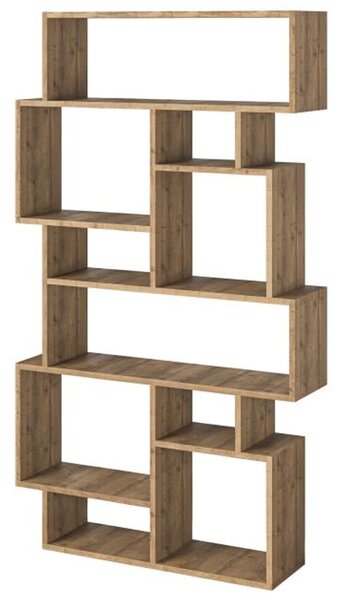 Libreria Moderna 168x96x25 cm Scaffale 8 Ripiani in MDF Rovere
