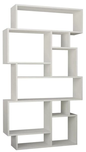 Libreria Moderna 168x96x25 cm Scaffale 8 Ripiani in MDF Bianco
