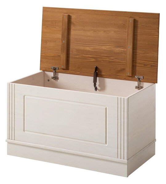 Cassapanca in legno di pino bianco 80x45 cm Anita - Støraa