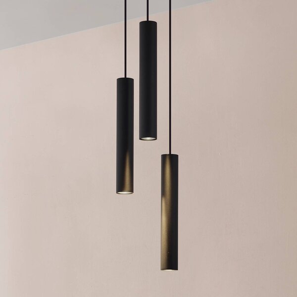 Lampada a sospensione Joffrey Lindby, dimmerabile, Nero, Soggiorno / Sala da pranzo, Metallo, Moderno, Lampada a sospensione