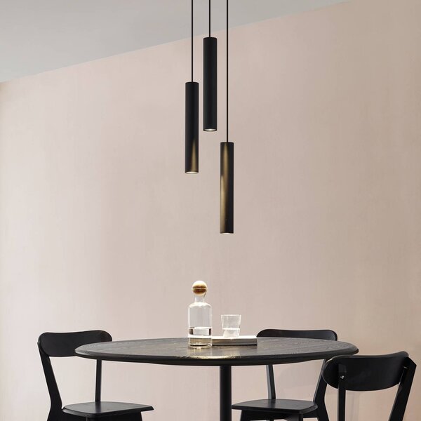 Lampada a sospensione Joffrey Lindby, dimmerabile, Nero, Soggiorno / Sala da pranzo, Metallo, Moderno, Lampada a sospensione