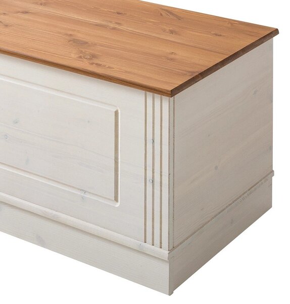 Cassapanca in legno di pino bianco 80x45 cm Anita - Støraa