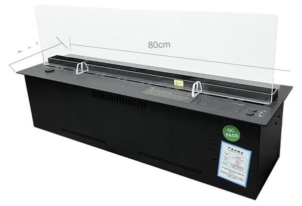 Caminetto elettrico, illuminazione a LED, design ecologico, 800 mm (31,50 pollici), protezione contro l'ingresso di acqua