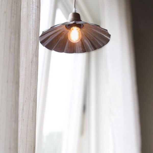 PR Home Lampada a sospensione Ester, blu, Ø 24 cm, con spina, E27 Ester, Blu, Soggiorno / Sala da pranzo, Metallo, Vintage