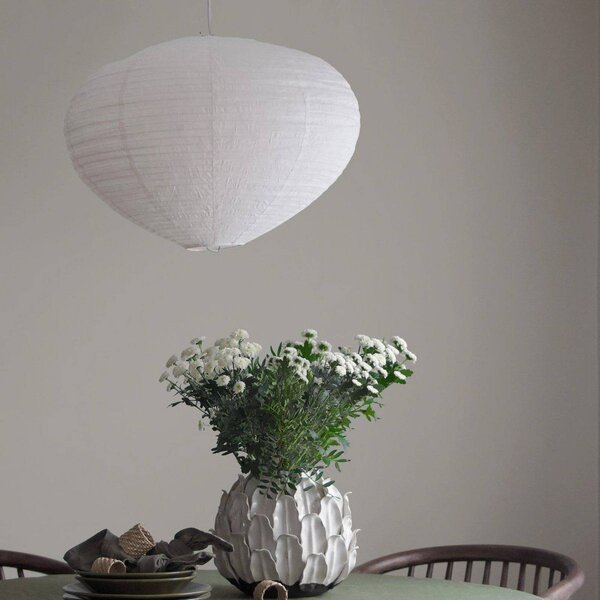 PR Home Lampada a sospensione Verona, dimmerabile, Bianco / Opale, Soggiorno / Sala da pranzo, Tessuto / Stoffa / Seta, Lampada a sospensione