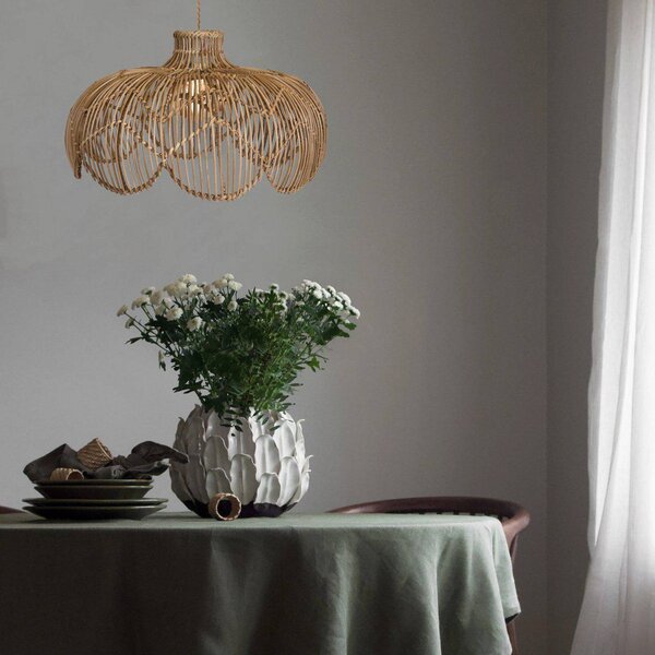 PR Home Lampada a sospensione Belle, dimmerabile, Legno chiaro, Soggiorno / Sala da pranzo, Legno, Lampada a sospensione