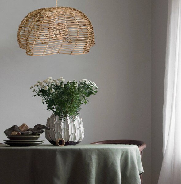 PR Home Lampada a sospensione Mayla, dimmerabile, Legno chiaro, Soggiorno / Sala da pranzo, Legno, Lampada a sospensione