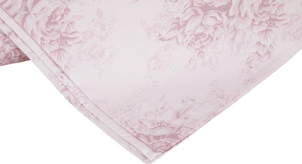 Completo Lenzuola In Percalle Dafne Matrimoniale - 250X290 175X205 + 2 Federe 50X80 Bellora Floreale Rosa Caleffi