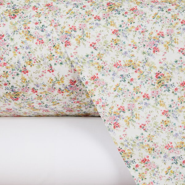Completo Lenzuola In Percalle Sous-bois Matrimoniale - 250X290 Emporium Floreale Rosa Caleffi