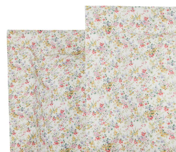 Completo Lenzuola In Percalle Sous-bois Matrimoniale - 250X290 Emporium Floreale Rosa Caleffi