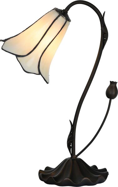 Lampada da tavolo Tiffany Clayre & Eef Ø 17x43 cm Vetro bianco