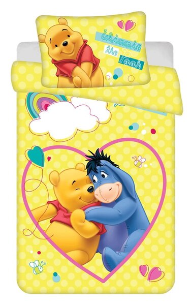 Set copripiumino e federa da bambini giallo in cotone per culla 135x100 cm WTP "Smile" – Jerry Fabrics