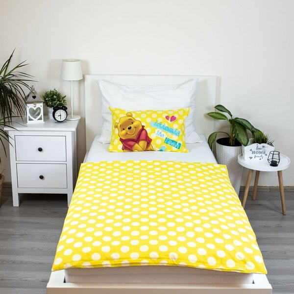 Set copripiumino e federa da bambini giallo in cotone per culla 135x100 cm WTP "Smile" – Jerry Fabrics