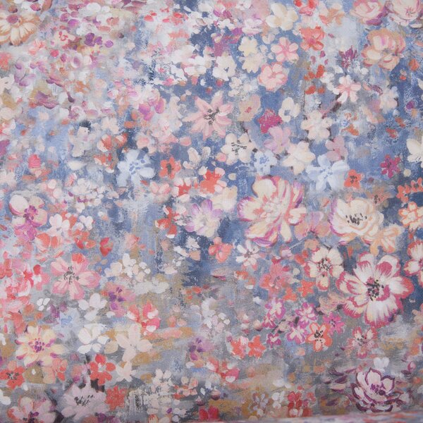 Completo Lenzuola In Percalle Magic Matrimoniale - 250X290 175X205 + 2 Federe 50X80 Mirabello Floreale Azzurro Caleffi