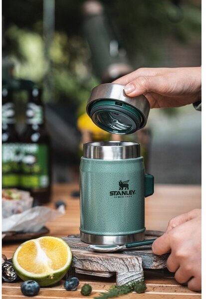 Borraccia termica verde in acciaio inox 400 ml Legendary Classic Hammer Tone Green – Stanley