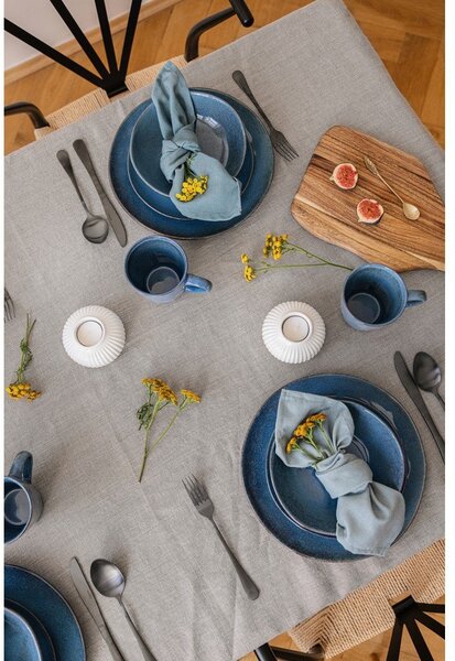 Set da pranzo in gres blu scuro 24 pezzi Glosia - Bonami Selection