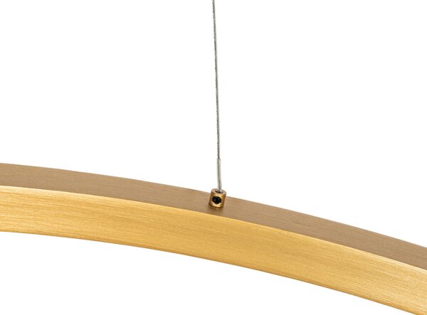Lampada a sospensione dorata 80cm con LED dimmerabile a 3 livelli - Girello