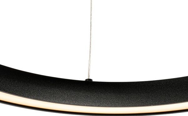 Lampada a sospensione nera 40 cm con LED dimmerabile a 3 livelli - Girello