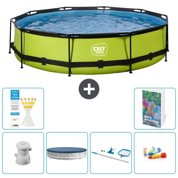 Piscina gonfiabile rettangolare - 360x76 cm - Set da 5 pezzi - Modello S299