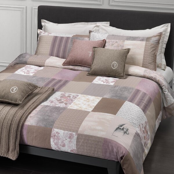 Completo Lenzuola MATRIMONIALE - 250X290 175X205 2 FEDERE 50X80 Fusion SABBIA Raso Di Cotone Caleffi