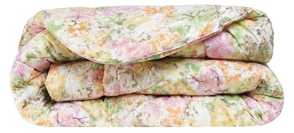 Trapunta In Percalle Trees Singolo - 180X260 Emporium Floreale Arancio Caleffi