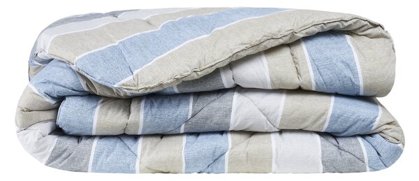 Trapunta In Percalle Cortina 220x260 Emporium Floreale Blu Caleffi