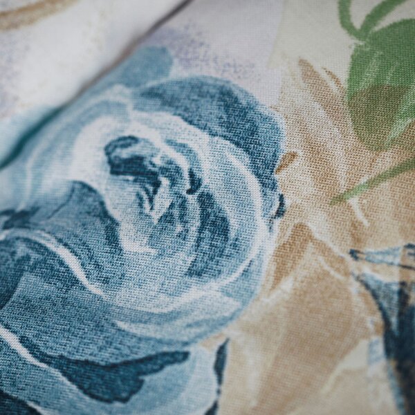 Trapunta In Percalle Limoges Matrimoniale - 270X260 Emporium Floreale Blu Caleffi