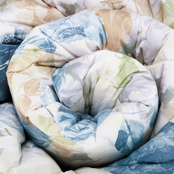 Trapunta In Percalle Limoges Matrimoniale - 270X260 Emporium Floreale Blu Caleffi