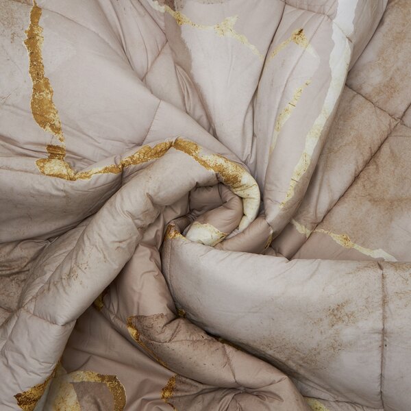 Trapunta MATRIMONIALE - 270X260 Shibui BEIGE Percalle Caleffi