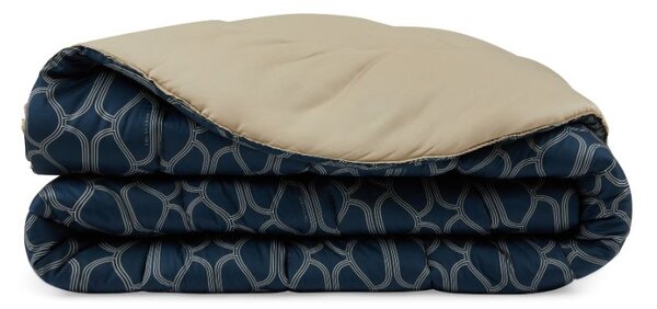 Trapunta In Raso Di Cotone Bloom Matrimoniale - 270X260 Trussardi Geometrico Blu Caleffi