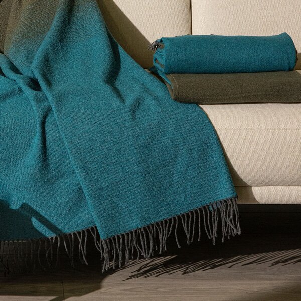 Plaid In Cotone Chamonix CM. 130X170 Caleffi Bosco/Anice Caleffi