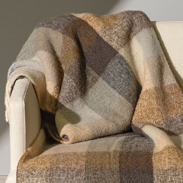 Plaid In Cotone Grenoble CM. 130X170 Caleffi Naturale Caleffi