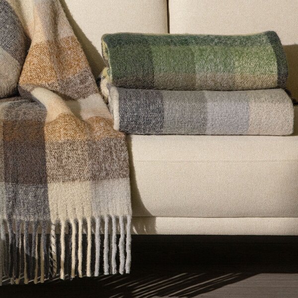 Plaid In Cotone Grenoble CM. 130X170 Caleffi Naturale Caleffi