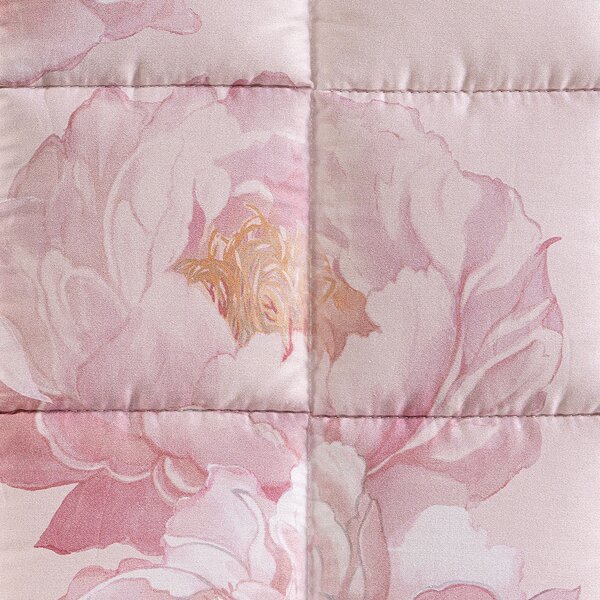 Trapunta Leggerissima In Raso Di Cotone Eloise Matrimoniale Dreaming Floreale Rosa Caleffi