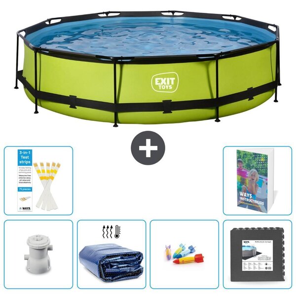 Piscina gonfiabile rettangolare - 360x76 cm - Set da 5 pezzi - Modello S177