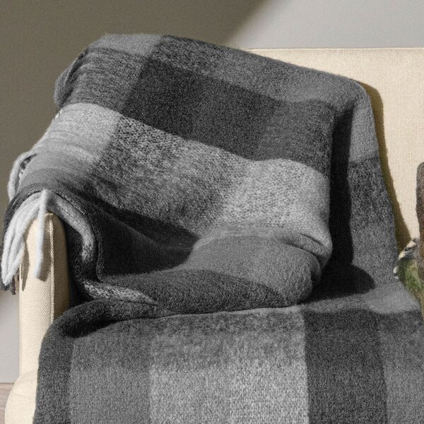 Plaid In Cotone Grenoble CM. 130X170 Caleffi Grigio Caleffi