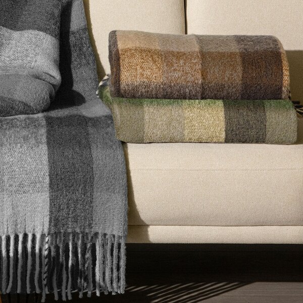 Plaid In Cotone Grenoble CM. 130X170 Caleffi Grigio Caleffi