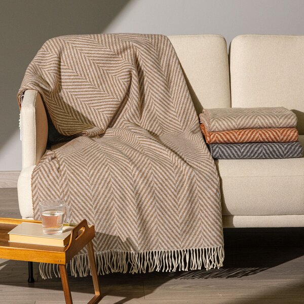 Plaid In Cotone Chalet CM. 130X170 Caleffi Naturale Caleffi
