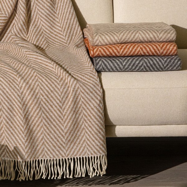 Plaid In Cotone Chalet CM. 130X170 Caleffi Naturale Caleffi