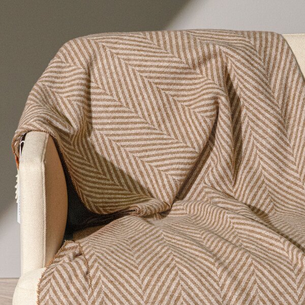 Plaid In Cotone Chalet CM. 130X170 Caleffi Naturale Caleffi
